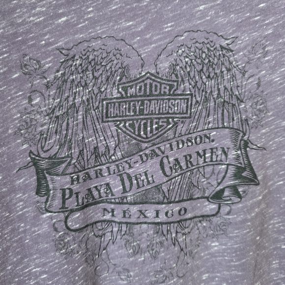 Harley-Davidson Purple Women's Top Y2k Eagles Nest Playa Del Carmen - Picture 7 of 10